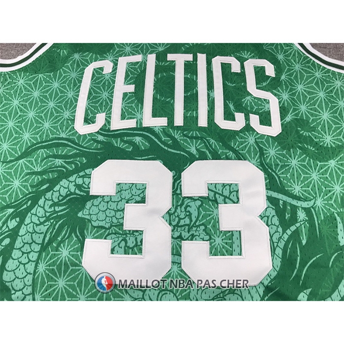 Maillot Boston Celtics Larry Bird NO 33 Asian Heritage Throwback 1985-86 Vert